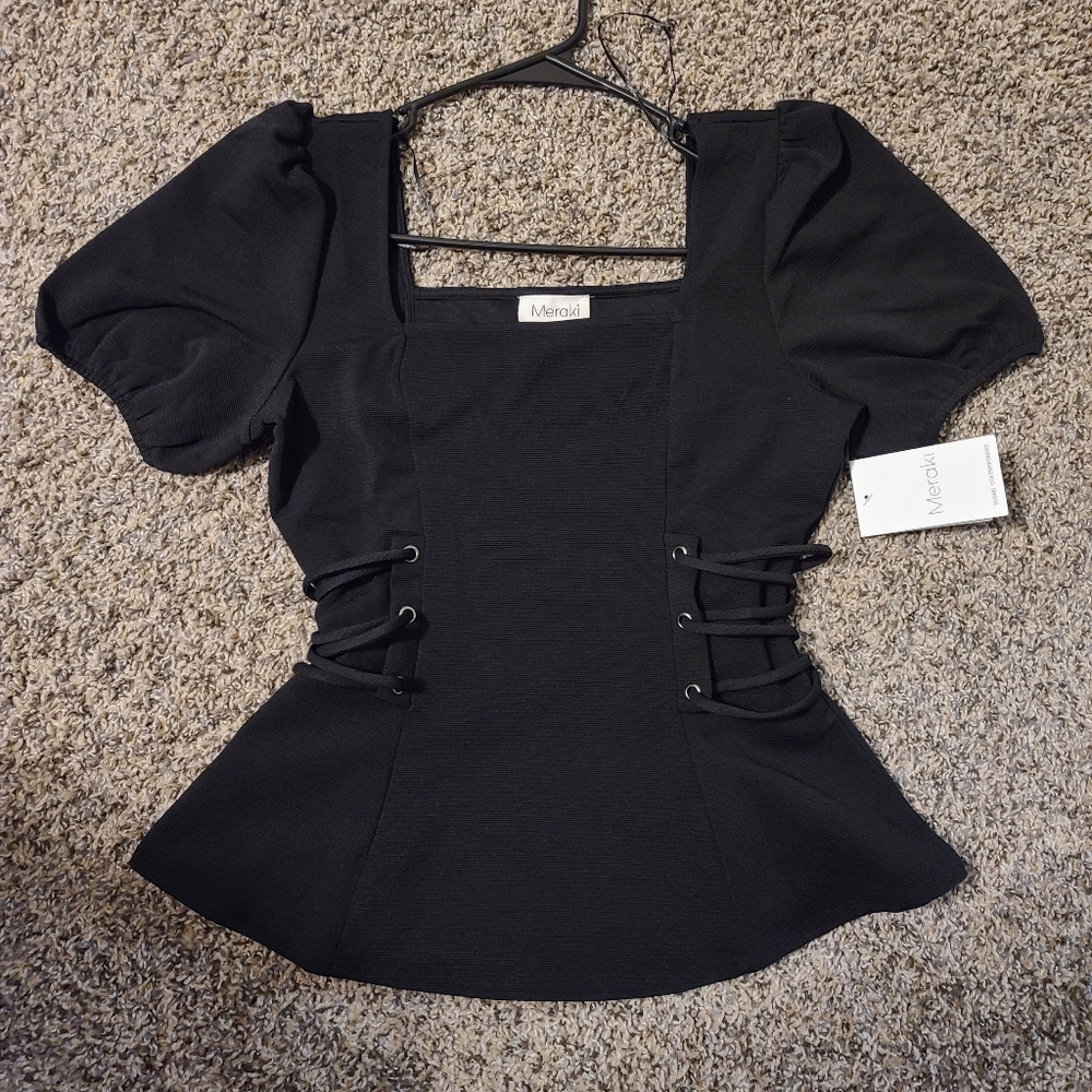Meraki Women Black blouse